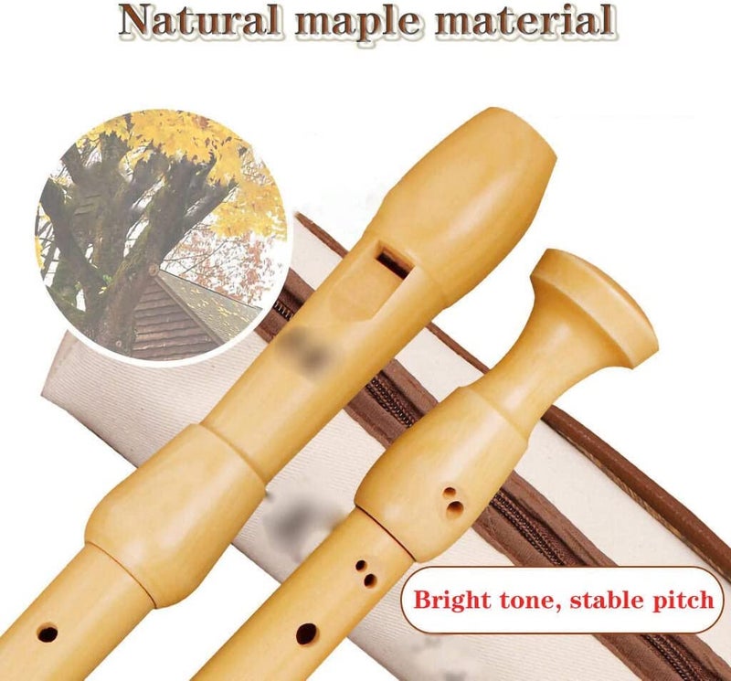 ZRAGEK Music Recorder Instrument, Beginner Adult Baroque Alto Recorder, 8-Hole Wooden Professional Playing Flute Instrument, Storage Bag + Cleaning Stick, Primary Color - Image 4