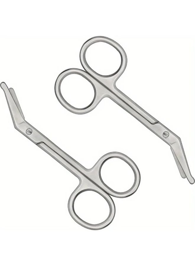 2pcs Stainless Steel Ostomy Scissors 4 4 Inch Medical Bandage Scissors - Image 3