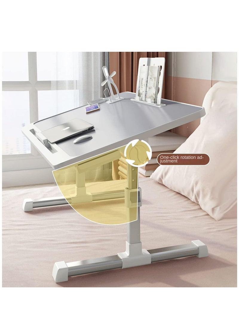 Arabest - Laptop Desk for Bed, Adjustable Laptop Bed Tray Table, Portable Lap Desks with USB Cooling Fan and Foldable Legs, Computer Tray Laptop Stand for Sofa Couch Floor (Brown) - Image 1