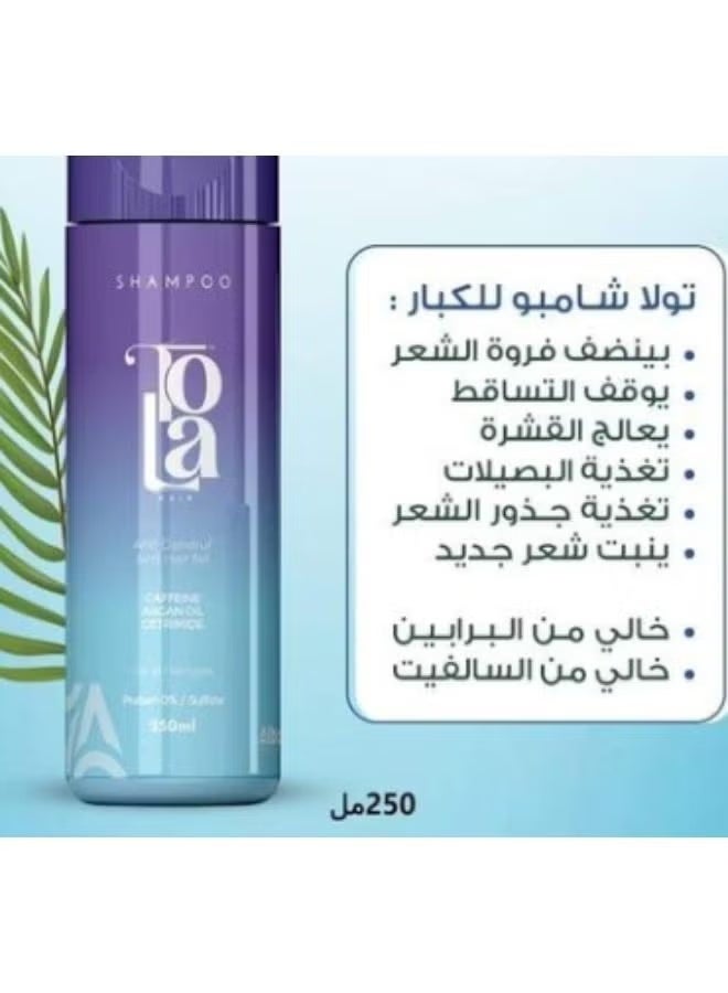 تولا شامبو تولا هير كبار 250ML+تولا لوسيون 120ML++تولا هير بديل الزيت 25 ML. - Image 2