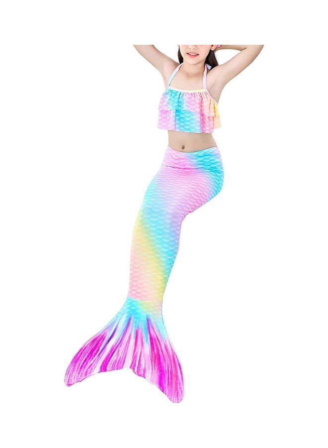 NIBEMINENT 3-Piece Mermaid Swimming Costume Set 110cm - Image 3