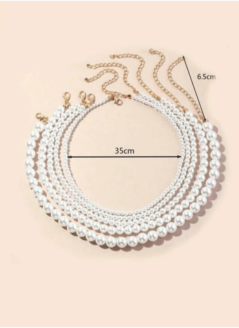 اكسوارات ار ايه طقم حريمي من لؤلؤ اوف وايت - 5قطع  - Image 1