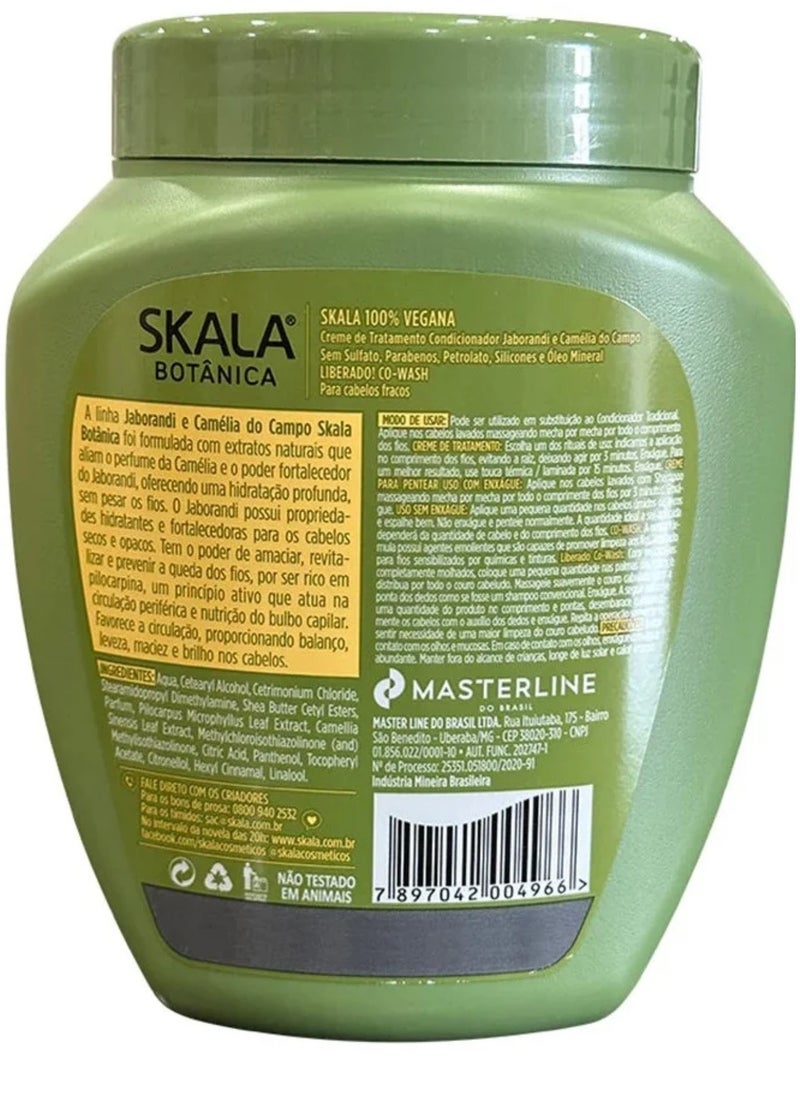 Scala Botanica 2 in 1 Hair Treatment Cream with Jaborandi Extract and Camellia Do Campo 100% Vegetarian Hair Treatment Cream with the ability to moisturize, soften and strengthen hair, prevent loss and nourish hair follicles 1000g pack