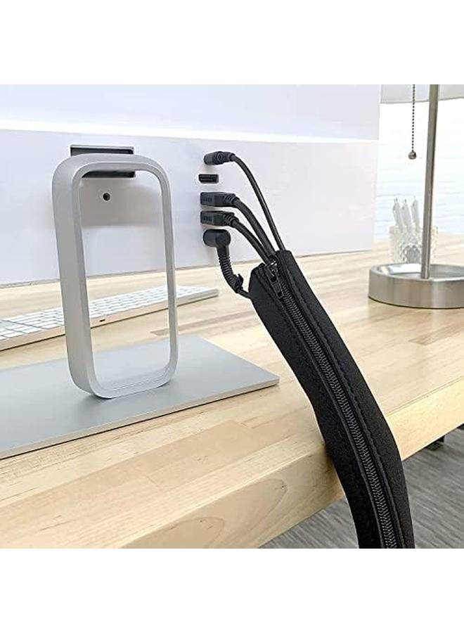 erorex [4 Pack] Cable Management Sleeve Cord Organizer 19 20 Inch Cord Organizer System With Zipper For Tv Computer Office Home Entertainment Flexible Cable Sleeve Wrap Cover Wire Hider System Black - Image 5