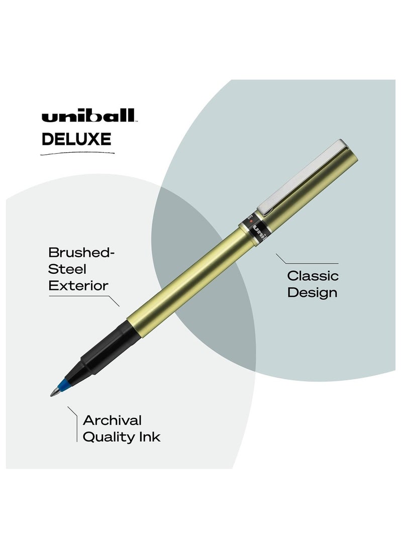 Uniball 2-Piece Fine Deluxe Rollerball Pen Black Ink - Image 3
