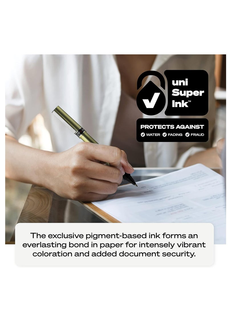 Uniball 2-Piece Fine Deluxe Rollerball Pen Black Ink - Image 4