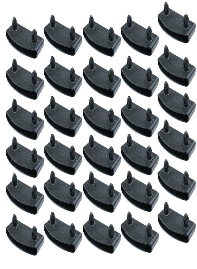 yukata 55mm × 9mm Black Plastic Bed Cover Replacement Support end Cover Bed Bracket Leg Cover Bed Center Slat Bed Bracket Leg Cover for Fixing The Bed Base of The Plank Bed 30PCS - Image 1