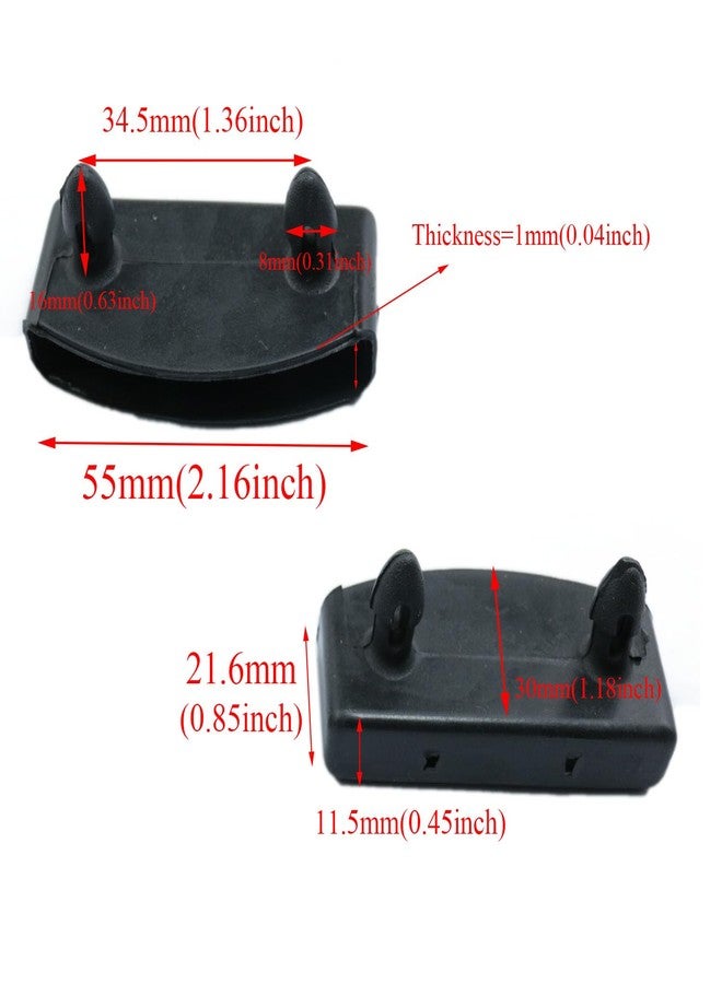 yukata 55mm × 9mm Black Plastic Bed Cover Replacement Support end Cover Bed Bracket Leg Cover Bed Center Slat Bed Bracket Leg Cover for Fixing The Bed Base of The Plank Bed 30PCS - Image 5