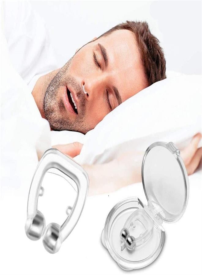 10 Stop Snoring Anti Snore Free Sleep Silicone Magnetic Nose Clips | Anti Snoring Device For Men and Women Soft Silicon Nose Clip |Nose Clip | Snoring Stopper - Image 1