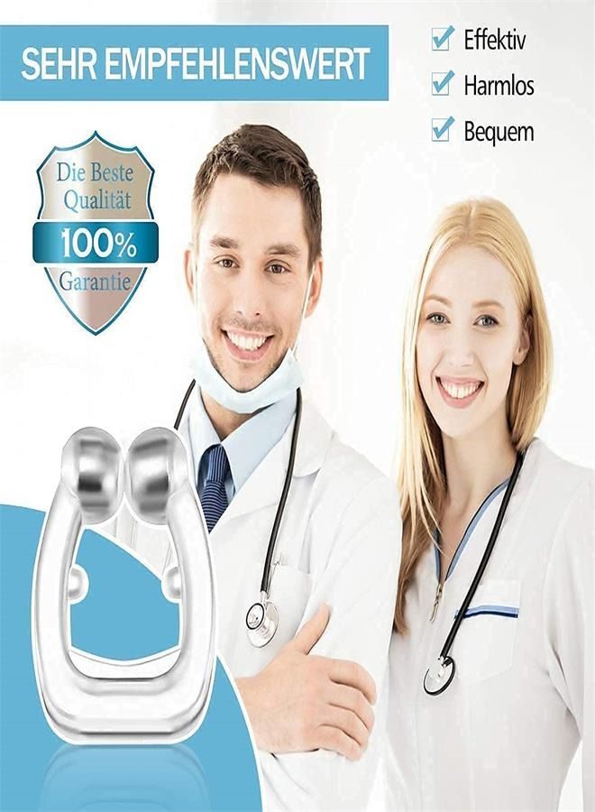 10 Stop Snoring Anti Snore Free Sleep Silicone Magnetic Nose Clips | Anti Snoring Device For Men and Women Soft Silicon Nose Clip |Nose Clip | Snoring Stopper - Image 4