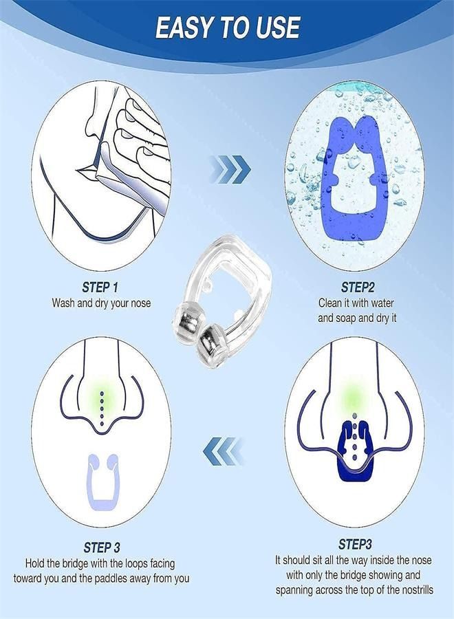 10 Stop Snoring Anti Snore Free Sleep Silicone Magnetic Nose Clips | Anti Snoring Device For Men and Women Soft Silicon Nose Clip |Nose Clip | Snoring Stopper - Image 3