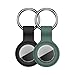 Linsaner 2 Pack Car Key Chain Compatible with Automotive Key Fob AntiLost for Air Tag Holder for Vehicle Keys Silicone Keychains Car Accessories for Men Women BlackDark Green - Image 2