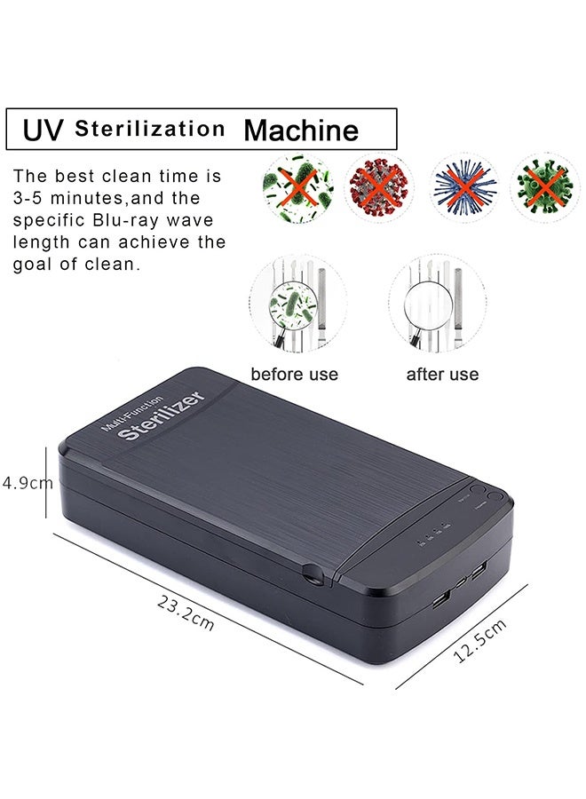 DAKS Portable USB Nail Tool Sterilizer with Blue Light – Fast 3‑5 Minute Bluetooth Box for Manicure Salon, Tattoo, Tweezers, Jewelry, Phone & Keys - Image 3