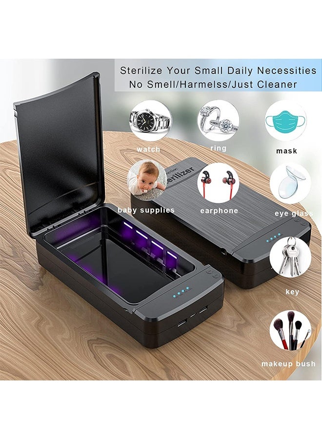 DAKS Portable USB Nail Tool Sterilizer with Blue Light – Fast 3‑5 Minute Bluetooth Box for Manicure Salon, Tattoo, Tweezers, Jewelry, Phone & Keys - Image 2