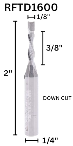Whiteside Router Bits RFTD1600 18Inch Cutting Diameter and Spiral Flush Trim Bit with Down Cut - Image 3
