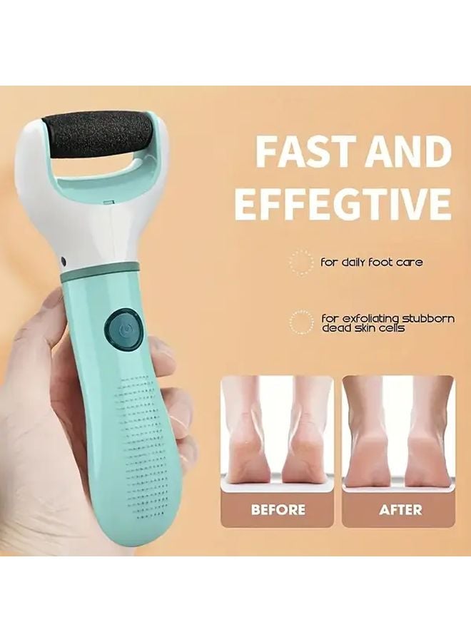 Green Electronic Foot Smoother USB Fast Charging Salon Quality Pedicure Tool - Image 4