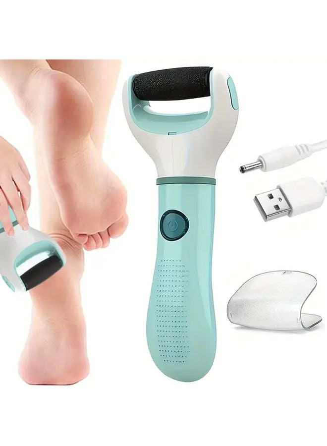 Green Electronic Foot Smoother USB Fast Charging Salon Quality Pedicure Tool - Image 2