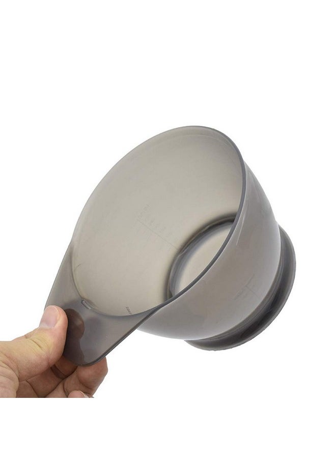 lasenersm lasenersm 2 Pieces Hair Color Bowl Hair Dye Bowl Hair Color Mixing Bowl Plastic Color Mixing Tint Bowl Hair Dye Bowl Applicator Bowl Hair Dyeing Coloring Tools for Home Salon, Transparent Black  - Image 4