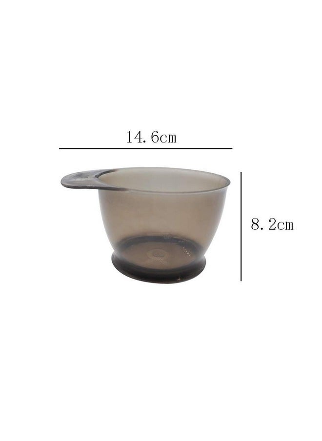 lasenersm lasenersm 2 Pieces Hair Color Bowl Hair Dye Bowl Hair Color Mixing Bowl Plastic Color Mixing Tint Bowl Hair Dye Bowl Applicator Bowl Hair Dyeing Coloring Tools for Home Salon, Transparent Black  - Image 2