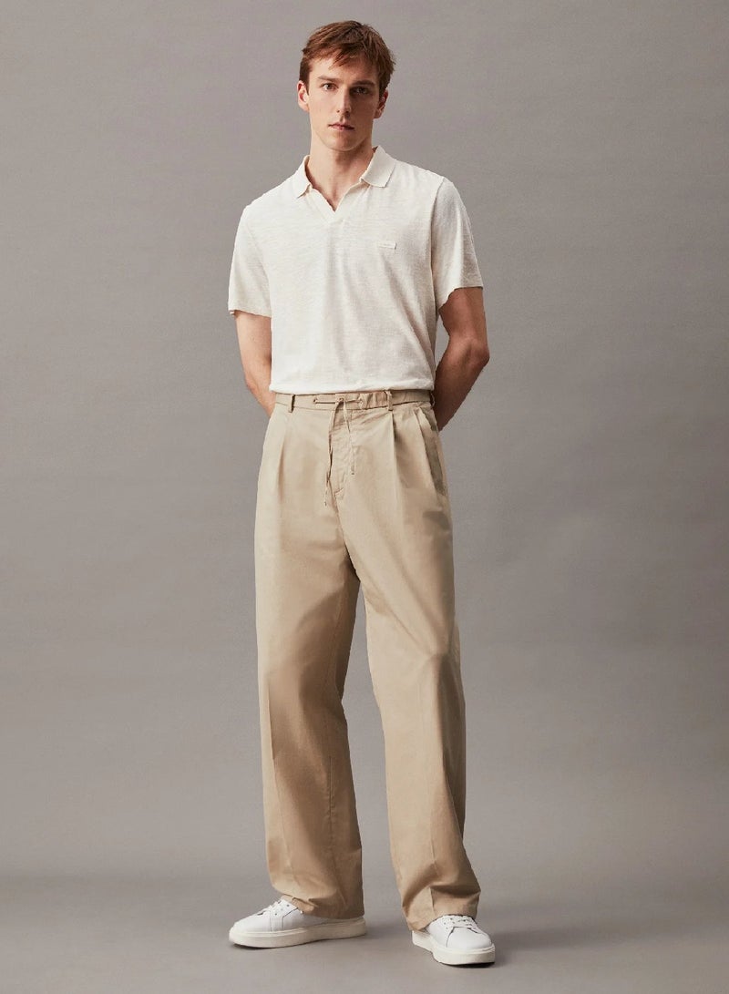 كالفن كلاين تيشرت بولو من القطن والكتان - Image 5