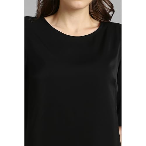 Van Heusen Women's Regular Fit T-Shirt (VWTSURGF918012_Black - Image 3