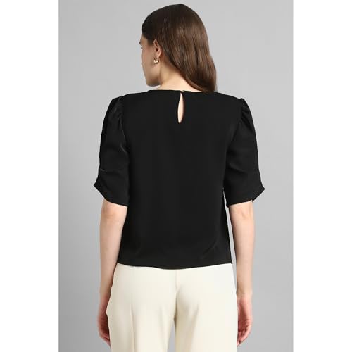 Van Heusen Women's Regular Fit T-Shirt (VWTSURGF918012_Black - Image 5