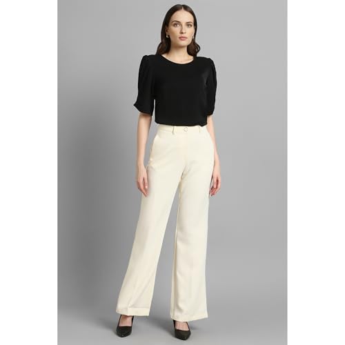 Van Heusen Women's Regular Fit T-Shirt (VWTSURGF918012_Black - Image 2