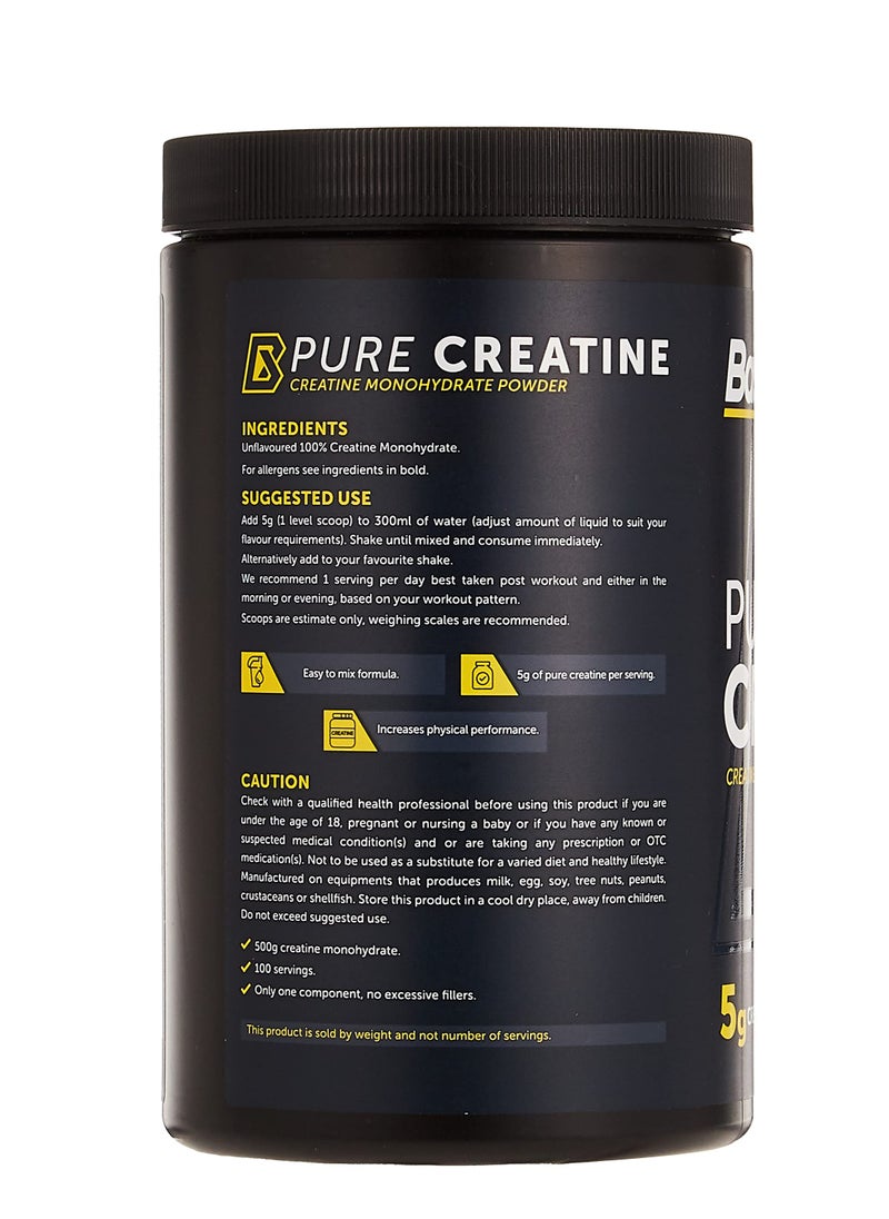 Basix - Basix Creatine Monohydrate Powder 500g – Micronized & Unflavoured | Enhances Endurance, Increases Power & Supports Lean Muscle Growth (100 Servings) - Image 1