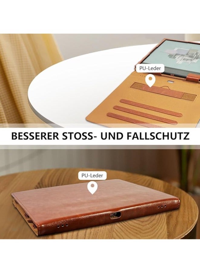 general Compatible with Onyx Boox Note Air 4 C 10.3" (2024) Case - PU Leather Case with Wrist Strap/Pen Holder and Automatic Sleep Wake-up for Boox Note Air4 C - Image 2