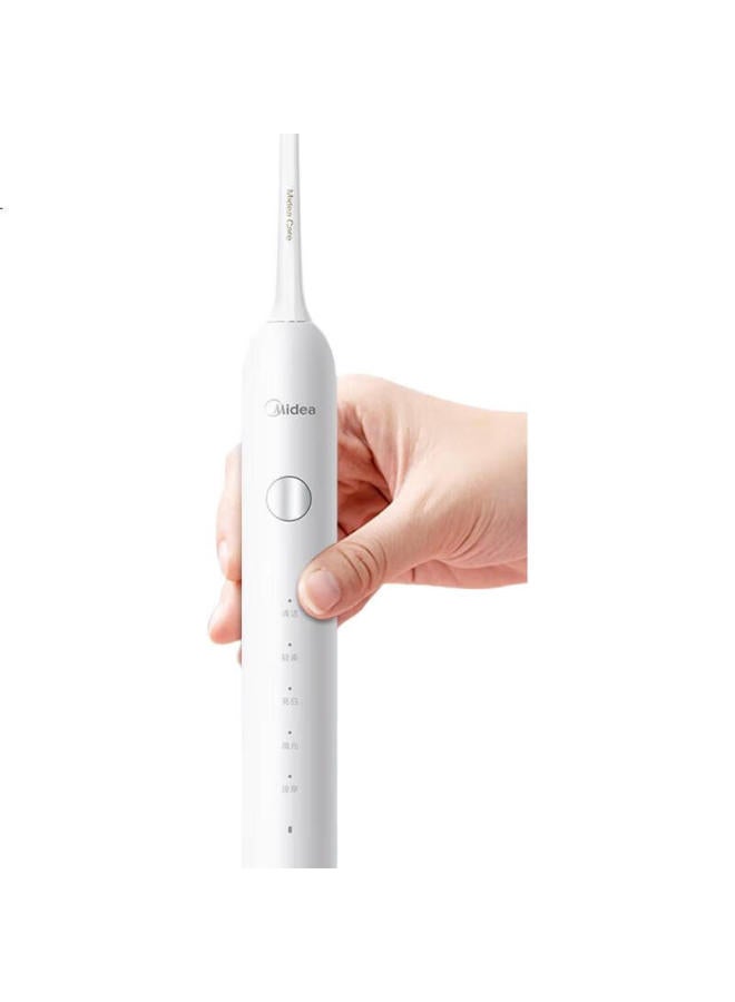 Midea Electric Toothbrush For Men And Women, Adult Soft Bristles, Sonic, Fully Automatic, Waterproof, Sensor-Activated, Rechargeable, Mr1 Series Glacier White Mc-Aj0101, Birthday Gift Box - Image 2