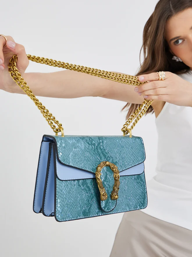 Styli Styli Textured Shoulder Bag with Chain Strap