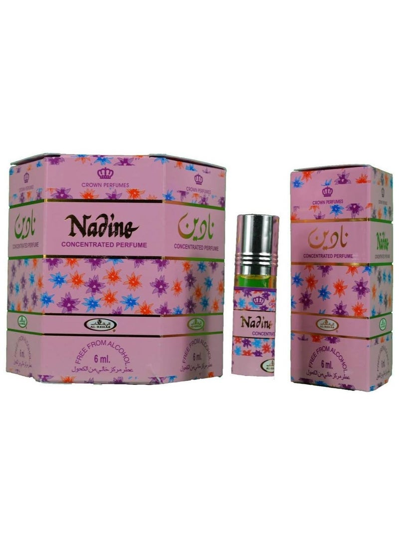 Al Rehab perfumes 6-Piece Nadina Concentrated Perfume Oil Without Alcohol 6ml - Image 1