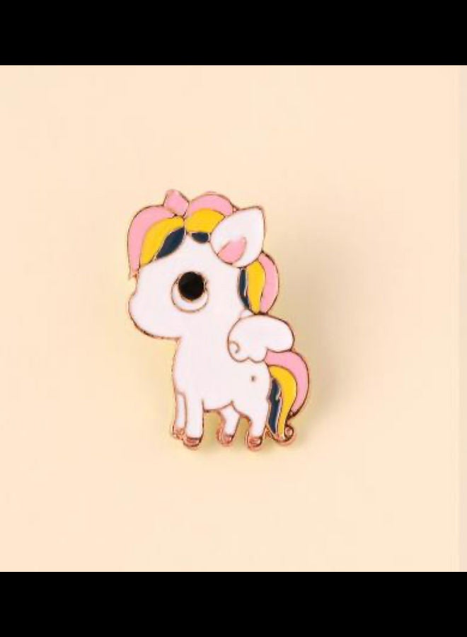 NIBEMINENT Cute Carton Horse Design Brooch - Image 1