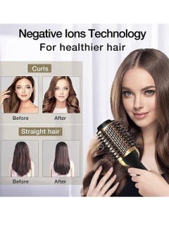 General Hair Dryer Brush Hot Air One-Step Hair Dryer Styler & Straightener Ladies | Ladies Hair Dryer & Straightener | Ladies One-Step Styler, 1000 Watts, Black  - Image 2