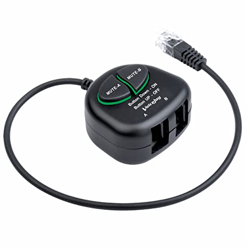 VoiceJoy 4P4C RJ9 Splitter Training Adapter Telephone Training Adapter Y Splitter+ Two Mute Buttons for Headset for Nortel Meridican, Norstar, Avaya, Ashtra, Mitel, Polycom, Ge Phones etc - Image 5