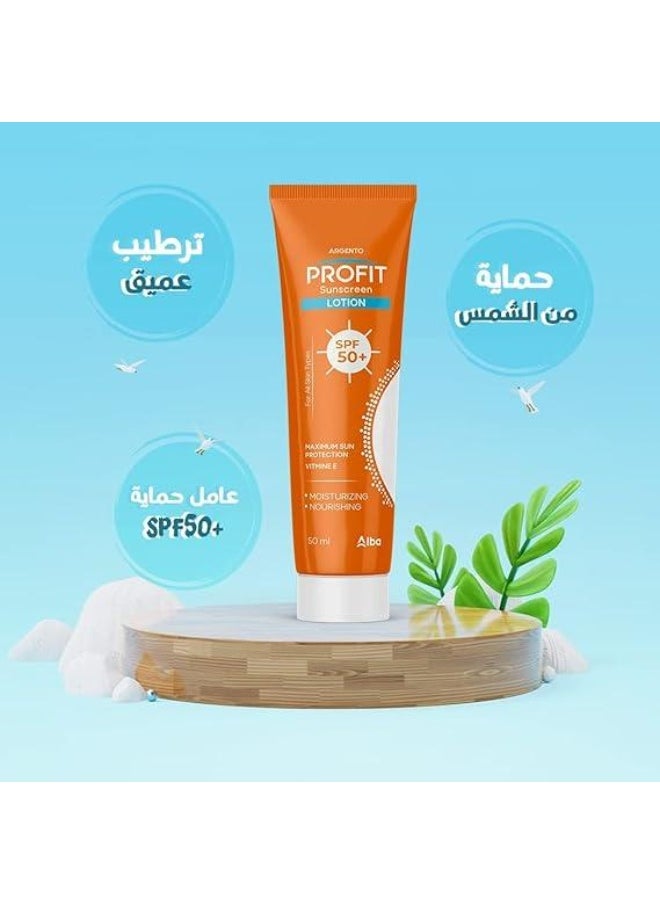 ARGENTO Argento Profit Moisturizing & Nourishing Non-Greasy Face & Body Sunscreen with Vitamin E for Oily & Mixed Skin SPF50+ - non comedogenic  - Image 2