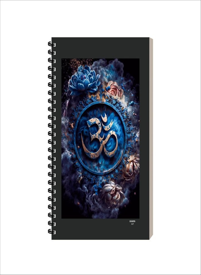 ESCAPER Shiv Ji Diary Student Notebooks, A5 Size, 160 Ruled Notebook Designer Office Diary For Executive, Gift, Note Taking, Notepad For Writing (1, Om) - Image 1