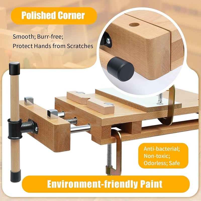 Portable Woodworking Vise Workbench Desktop With G Shape Clips And Limit Blocks - Image 4