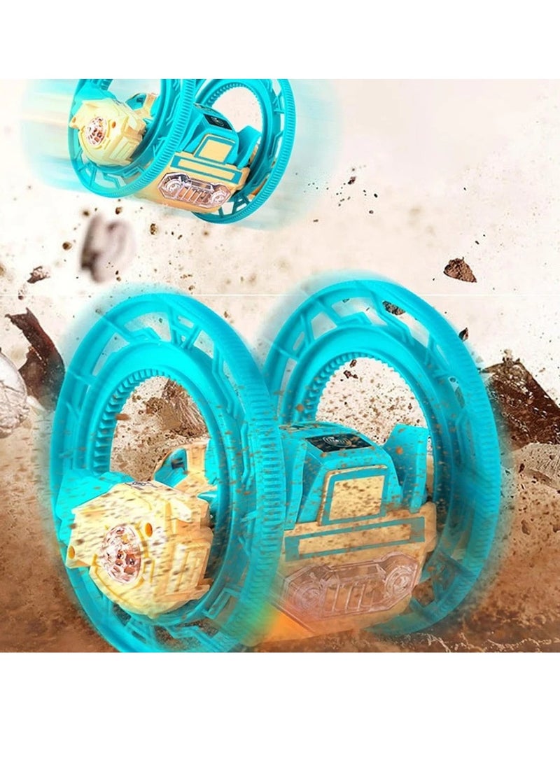 Rally Spaceship Shape Racing Car 360 Degree Rotation Flips with LED Lights and Fun Sounds for Kids Multicolor  - Image 3