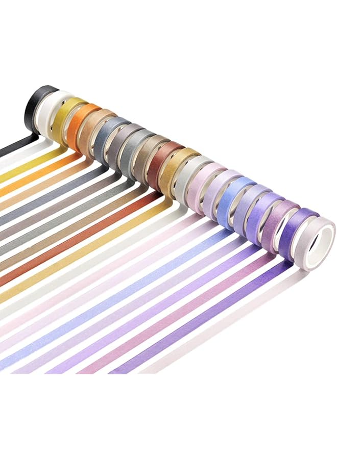 إيروريكس 60 لفة من أشرطة ورق واشي الأساسية بألوان نقية متنوعة، ملصقات أنيقة، شريط تغليف الهدايا، شريط ورق الحرف اليدوية، ديكور - Image 5