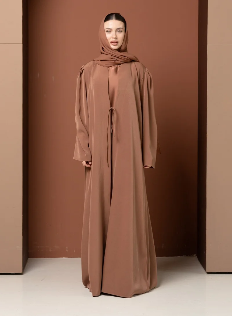 Front open abaya with sheila
