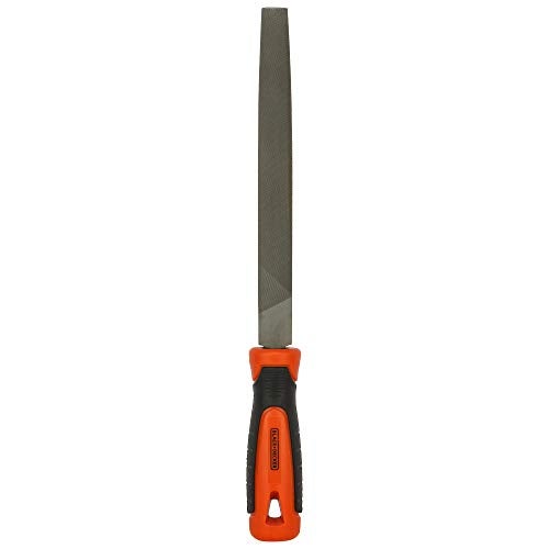 BLACK+DECKER BDHT22146 Steel 200mm 2nd Cut Half Round File (Orange) - Image 2
