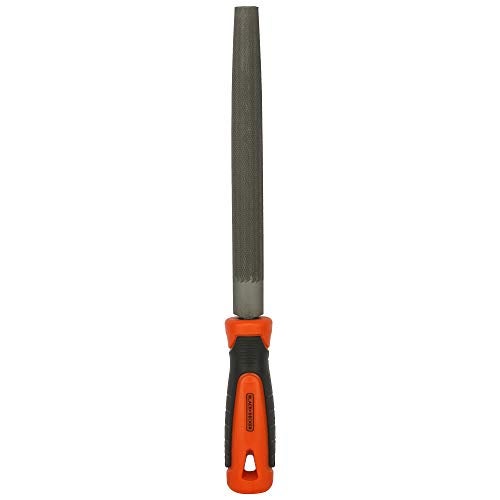 BLACK+DECKER BDHT22146 Steel 200mm 2nd Cut Half Round File (Orange) - Image 1