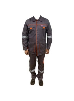 POWER Power European Jacket and Pant Suit Workwear | Durable Workwear for Professional and Industrial Use | Grey | Size-L  - Image 1