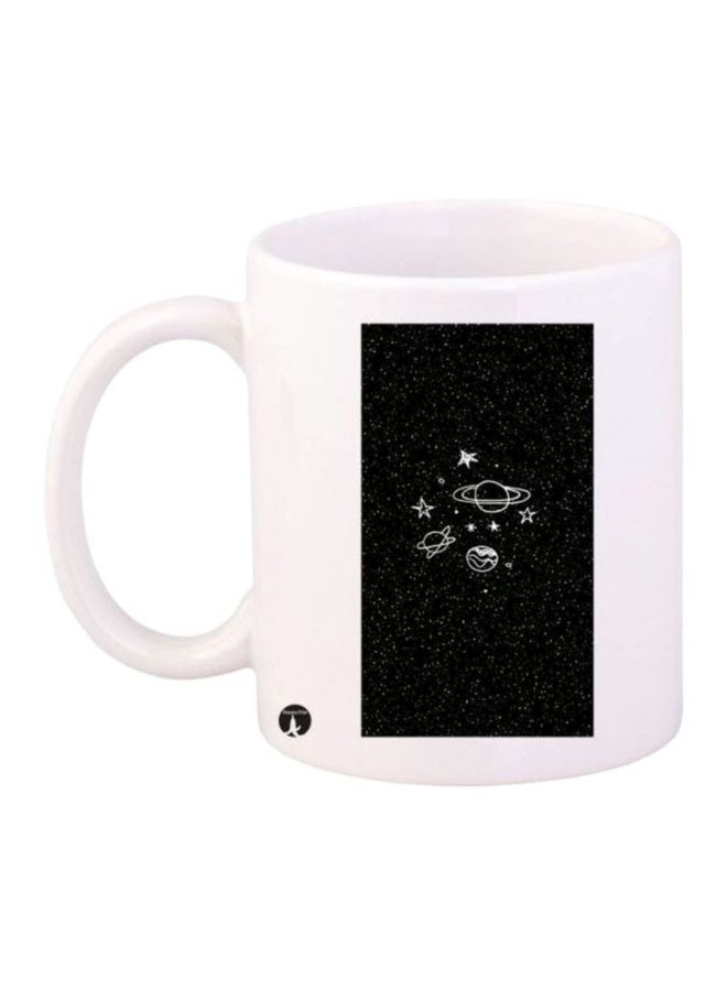 RYN Space Printed Mug White/Black