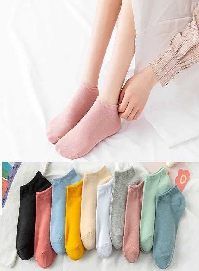 CREATURE Polyester Blend Ankle Length Plain Colourful Socks For Women/Girls-Combo Free Size Pack of 5 Pairs(SCS-WS-07-P-05) - Image 4