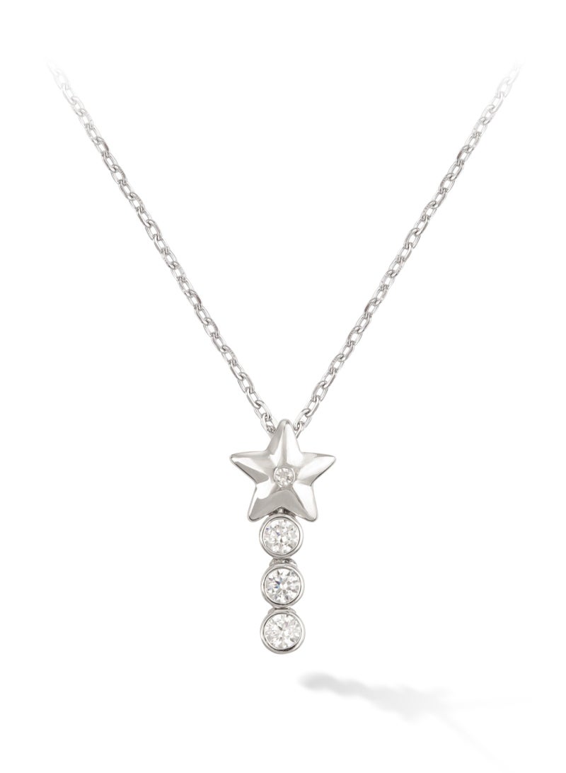 AWNL Star-drop Necklace for Women – Pendant with White Zirconia Gemstone and Sterling Silver, Middle East Exclusive Collection - Image 2