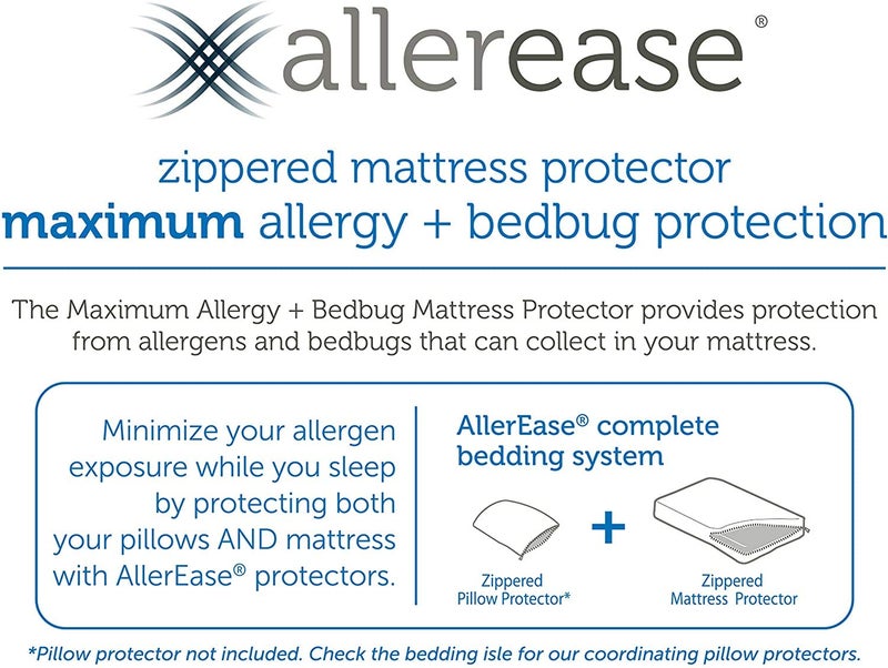 Aller-Ease AllerEase Waterproof Mattress Protector, Maximum Allergy Mattress Protector, King Mattress Cover - Image 3