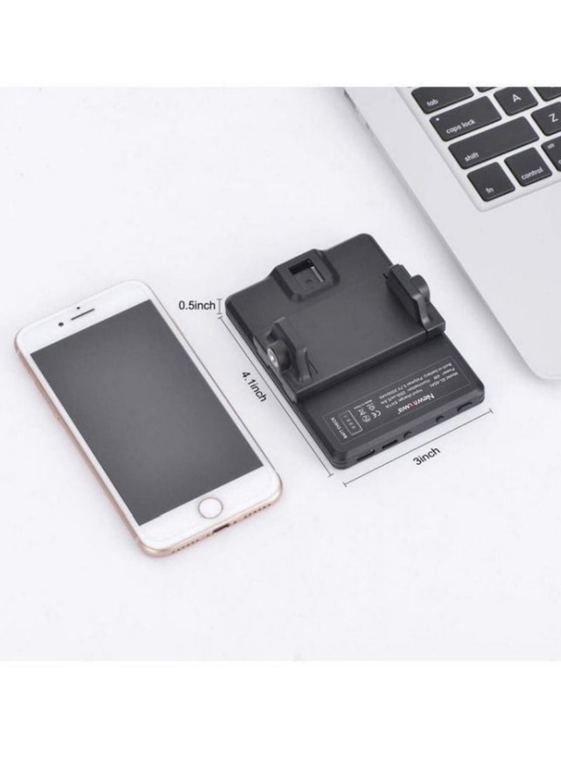 60 LED High Power Rechargeable Clip Fill Video Light with Front & Back Clip, Adjusted 3 Light Modes for Phone, iPhone, Android, iPad, Laptop, for Makeup, TikTok, Selfie, Vlog, Video Conference  - Image 5