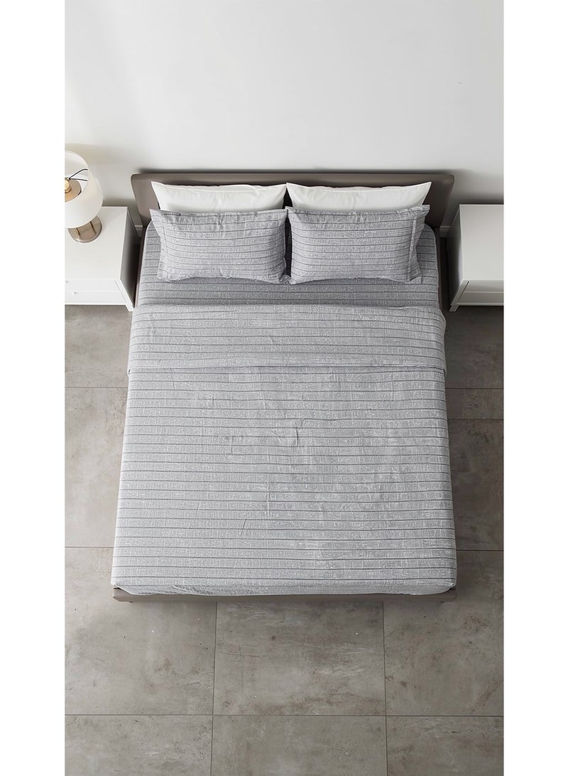 RISHAHOME 3-Piece Queen Size Polyester Bedsheet Set – Soft, Durable & Wrinkle-Resistant Bed Sheet with 2 Pillow Covers – Breathable & Easy Care - Image 1